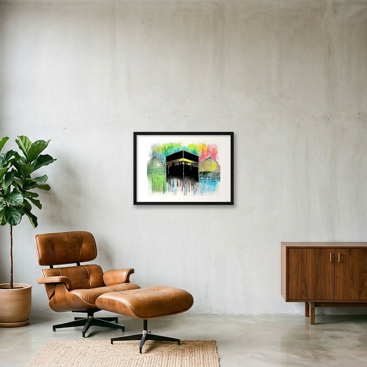 United in Faith not Place — 59×42cm, 23×17" Black Frame