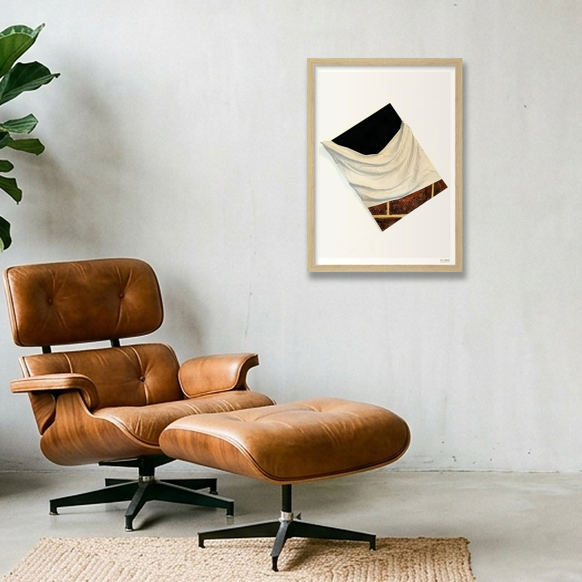The Drape — A3 (30×42cm, 12×17") Oak Frame