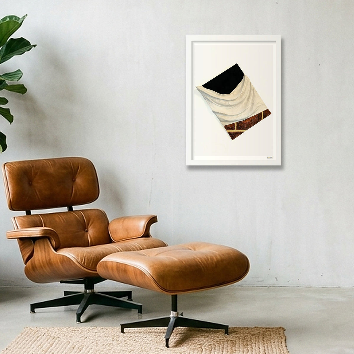 The Drape — A3 (30×42cm, 12×17") White Frame