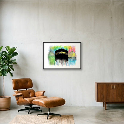 United in Faith not Place — 84×59cm, 33×23" Black Frame