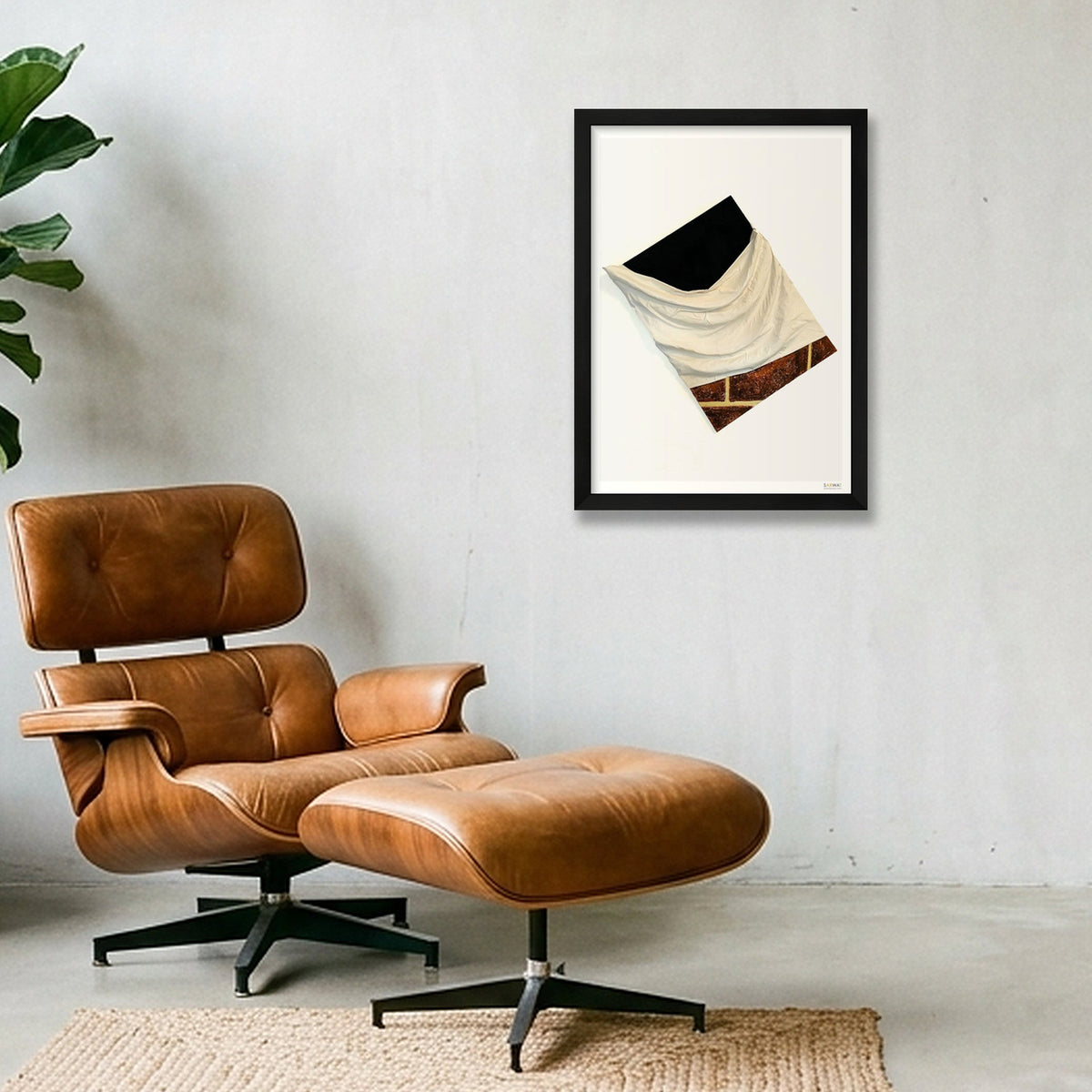 The Drape — A3 (30×42cm, 12×17") Black Frame