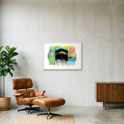 United in Faith not Place — 84×59cm, 33×23" White Frame